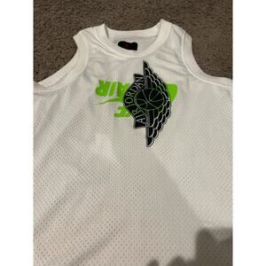 Nike Jordan Mesh Jersey Wings Tank (Large) White BQ8479 100